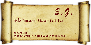 Sámson Gabriella névjegykártya