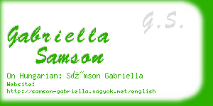 gabriella samson business card